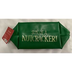 Revolution x ELF Green Son of a Nutcracker Cosmetic Bag NEW